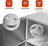 Dlilise Stainless Steel Smiley Face Sponge Daddy Holder, Brushed Silver Sink Caddy Organizer with Suction Cup