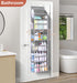 MISSLO Over the Door Organizer Hanging Storage with 6 Large Pockets 12 Side Pockets Closet Door Organizer Heavy Duty Baby Organization for Bathroom, Pantry, Bedroom, Nursery, Clothes, Toys, Diapers by MISSLO
