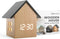 Driini Digital House-Shaped Alarm Clock with Temperature Display (Light Wood) Modern Aesthetic
