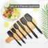 MaxDare Silicone Spatulas and Spoon Set, One-Piece Design, Heat Resistant, Non Stick, Set of 6, Red