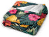 Perinsto 80"X60" Palm Leaves Hibiscus Flowers Hawaii Throw Blanket Ultra Soft Warm All Season Tropical Pineapples Fruit