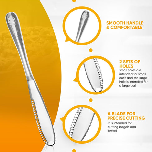Stainless Steel Butter Spreader, Butter Knife - 3 in 1 Kitchen Gadgets, 2 Set