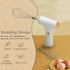 Cordless Hand Mixer, Handheld Electric Whisk with 3 Speed Modes, 2 Detachable Stir Whisks (White)
