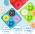 Walfos Full Size Silicone Donut Mold for Baking, 4 Inch Non-Stick Doughnut Pan Set (4PK)