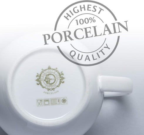 WM Bartleet & Sons 1750 Traditional Porcelain Sugar Bowl with Lid & Spoon, White