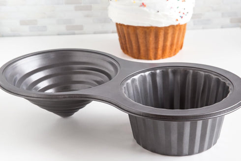 Fox Run Giant Cupcake Pan - Non-Stick Carbon Steel, 8 x 15.5 x 3.25 inches