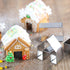 KALAIEN 3Pcs Mini House Mold Gingerbread Cookie Cutter Set, Stainless Steel, Cupcake Chocolate (Small)