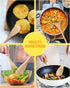 MORGLES 5PCS Wooden Cooking Spoons, 12 Inch Long Handle for Mixing, Tasting, Stirring Food