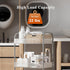 3 STARLATTA Tier Rolling Cart with Lockable Wheels, Clear Acrylic Utility Trolley with Handle, Heavy-Duty Storage