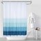 MORNITE Extra Wide Shower Curtain Mens Bathroom Teal Light Blue Ombre White,