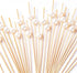 PuTwo 300 Counts Cocktail Toothpicks - Handmade Natural Bamboo Skewers for Appetizers, Fruits, Dessert with White Pearls