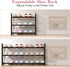 3-Tier Closet, 18-33 Bumusty Expandable Shoe Rack for Adjustable Shoe Rack for Small Space, Small Shoe Organizer