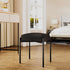 14.57" D11.42" W18.11" UHBD034B YMYNY Vanity Stool, Footrest, Square Ottoman Bench with Metal Legs, Makeup Dressing