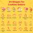 Set 24 4+ Baketivity Cookie Cutter for Kids, Assorted Cookie Cutters of Basic Shapes, Seasonal, and Holiday Themes