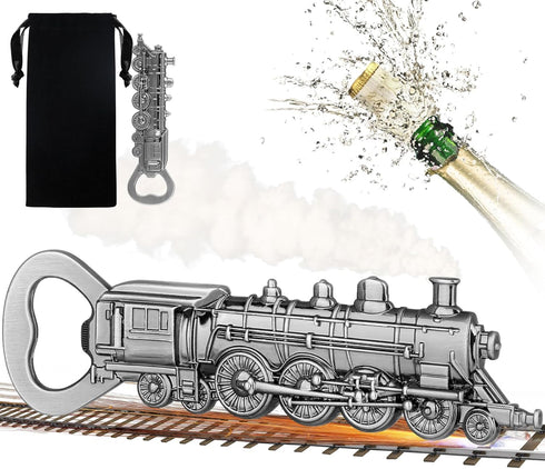 Steam Train Bottle Opener, Unique Beer Opener for Men, Dad, Boyfriend, Birthday