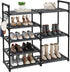 CSXGBAB Black Tubes Closet Shoe Rack, Boot Rack, 5 Tier Oxford Fabric Shelf,