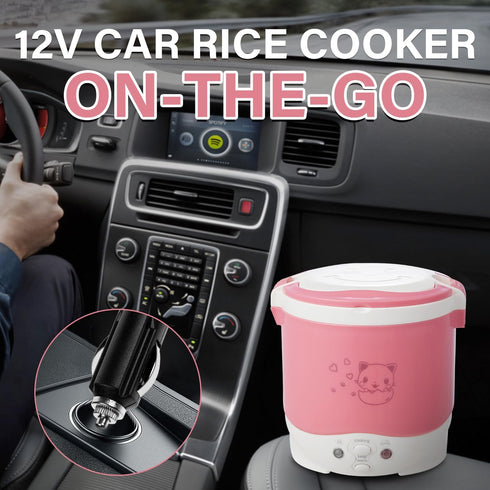 Cooker,12v OSBA Small Rice Portable Travel Rice Cooker For Car, Cooking Heating and Keeping Warm Function, Can be Used