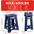17.5 Inch 400 lbs ACKO Folding Step Stool Foldable Capacity, Plastic Stools for Adults and Kids, Collapsible Stools