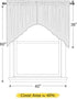 NICETOWN Half Window Kitchen Tier Curtains, Tailored Scalloped Valance/Swags, Grey (One Pair, 36x36)