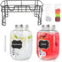 1 Parties-Set 2,Drink Gallon Glass Drink Dispensers For of Dispenser with Fruit Infuser & Stand,Juice or Beverage