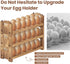 Countertop, 3-tire 36 Egg Holder Solid Wooden Egg Holder, Stackable Egg Storage Easter Basket Holding Up to Fresh Eggs