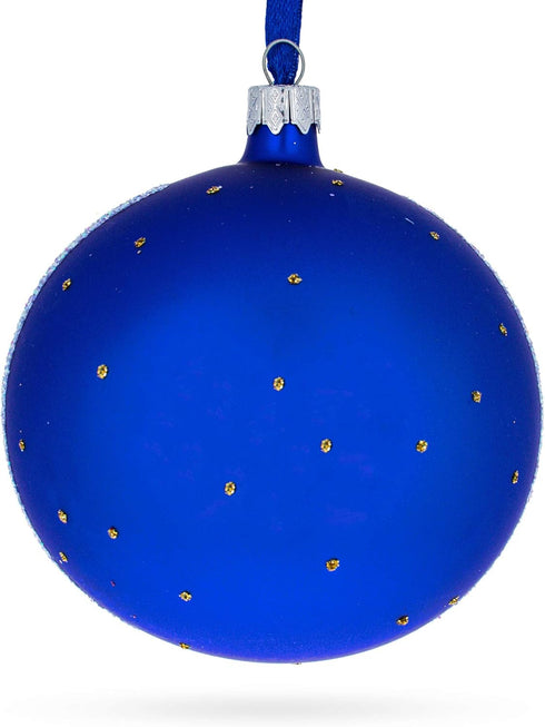 1869 'The Magpie' by Claude Oscar Monet Glass Ball Christmas Ornament, 4 Inches