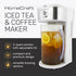 HomeCraft 3-Quart White Stainless Steel Café' Iced Tea and Coffee Brewing System, 12 Cups