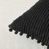 Fancy Homi Pack of 2 Black Lumbar Decorative Throw Pillow Covers with Pom-poms, Soft Corduroy Solid Rectangle Cushion