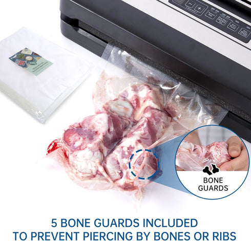 Vacuum Sealer Bags, 100 Gallon 11" x 16", Quart 8" x 12", Pint 6" x 10", Commercial Grade PreCut Bags
