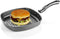 G&D Nonstick Grill Pan, Aluminum Griddle Cookware, Perfect for Meats, Steak, Fish, and Vegetables, 9 x 9 x 1.5 Inch