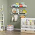 Set 4, Forbena Floating Nursery Book Shelves for Wall of White Wall Bookshelf for Kids Room, Small Wood Book Shelf