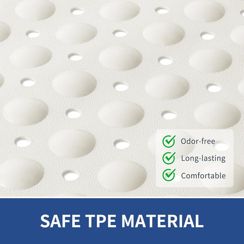 34"x 23", OTHWAY Large Shower Mat TPE Non Slip Shower Mat for Walk in Shower Stall, Inside Shower Mats with Drain Holes