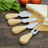 GLE2016 8 Set PCS Cheese Knives, with Wood Handle Stainless Steel Cheese Slicer Cheese Cutter,include:Mini Knife