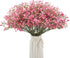 BOMAROLAN Artificial Baby Breath Flowers Fake Gypsophila Bouquets 12 Pcs Plastic Real Touch Flowers for Wedding Decor