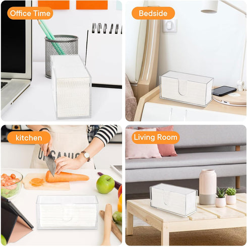 Whdiystella 2Pcs Countertop Acrylic Paper Towel Dispenser, Paper Towel Holder Clear Multi Trifold Napkin Holder