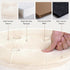 Room13x13x12.4(Beige,1pcs) xuperbonus Small Ottoman with Storage,Folding Round Ottoman with Gold Trim,Velvet Storage