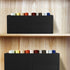 Fabric Storage Bin Box, Foldable Cotton Linen Storage Basket with Wooden Handles, Rectangular Cube Decorative Home