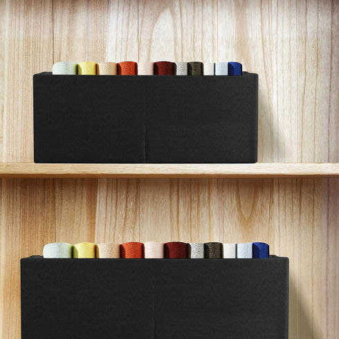 Foldable Cotton Linen Fabric Storage Bin Box with Wooden Handles, Decorative Home Laundry Organizer for Clothes, Blanket