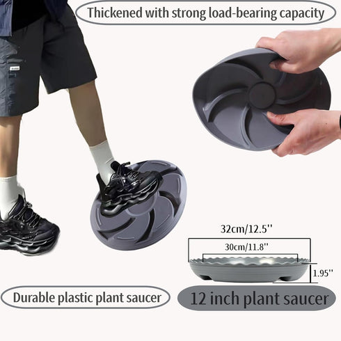 outdoors6 8 10 12 14inch,plastic 12inch 3Pack Prettyia Plant saucer Plant pot tray And Plant drip tray Plant pot