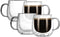 CNGLASS 12oz Double Walled Glass Coffee Mugs(4-pack),Large Clear Coffee Cups with Handle,Glass