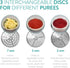 Navaris Food Mill, 8.1" Stainless Steel Rotary with Hand Crank and 3 Grinding Discs for Tomato Sauce, Mashed Potatoes