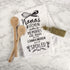Primitives by Kathy Boho Cotton Kitchen Towel Set, Funny Sayings, Housewarming Gift, 28"x28"