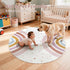4 STARUIA Colorful Round Rug for Nursery, Ft Rainbow Washable Rug for Playroom, Boho Kids Rug Non-Slip Soft Bedroom