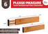 Large Bamboo Drawer Organizer - Expandable Kitchen Drawer Dividers (17" - 21.5") - 6 Pack Adjustable Separators