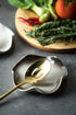 Ceramic Spoon Holder for Stove Top, Cute Ruffled Edge Spoon Rest for Coffee Bar and Kitchen Decor