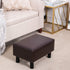 Compact Faux Leather Footrest Ottoman - Brown Small Stool