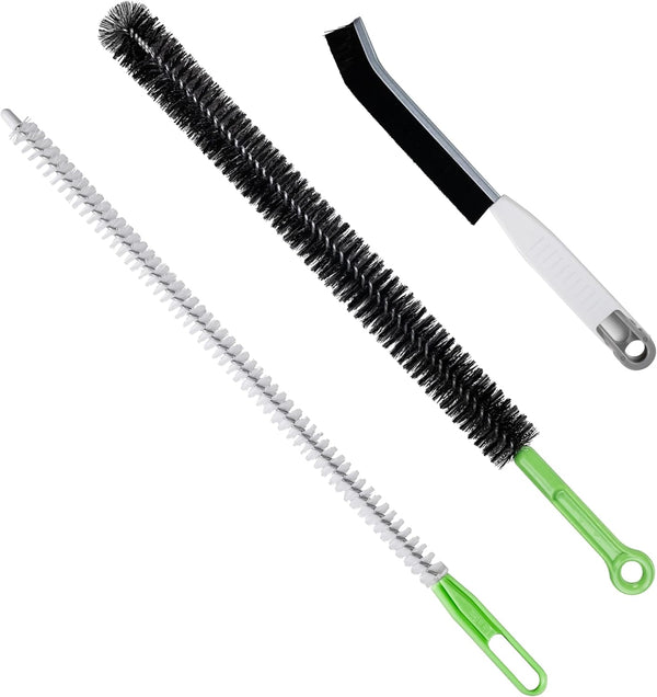 Upgraded Cleaning Brush Kit - 3-Piece Set, Flexible Drain Brush, Crevice Brush