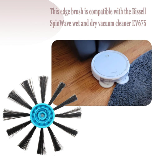 1624772 Edge Brushes Replacement for Bissell SpinWave Wet & Dry Robotic Vacuum, 2 Pack