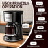 12-Cup Filter,Programmable Drip Coffee Maker with Reusable Clock,Auto Brew,Water Window,Keep Hot Plate,Glass