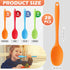 Rtteri 20 Pieces Mixing Spoons for Cooking Small Silicone Nonstick Mixing Spoons High Heat Resistant,Cooking Baking Spoons, Cooking Spoon for Mixing, Baking, Stirring, Turning, Scraping for Kitchen